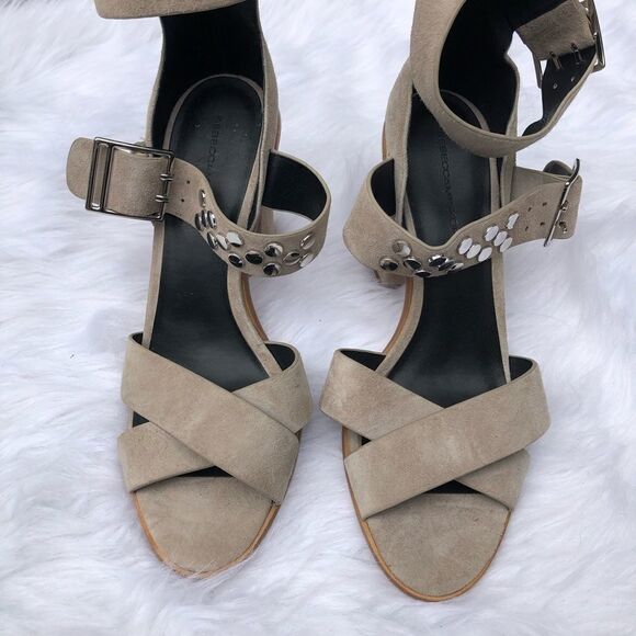 Rebecca Minkoff Jennifer Studded Suede Sandals - Picture 2 of 9